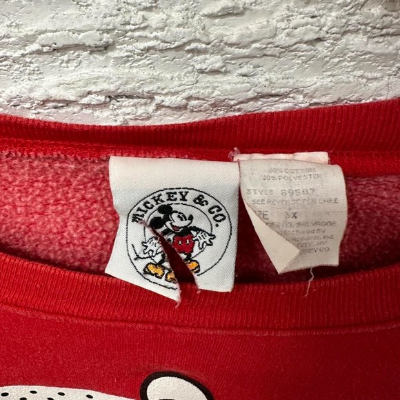 Vintage 90s Rate Mickey and Co Mickey and Minnie Sweatshirt 3XL XXXL - Picture 4 of 4